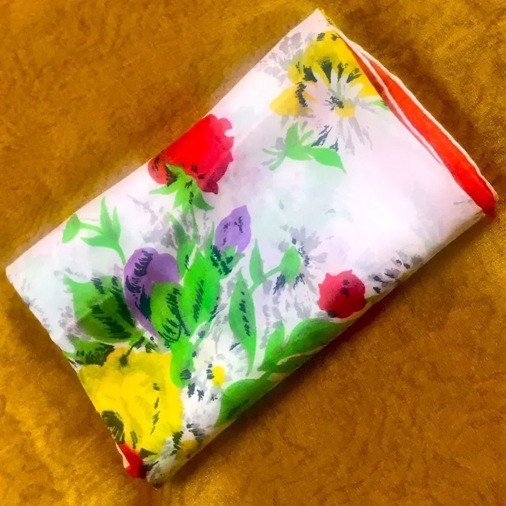VTG  FLORAL SCARF